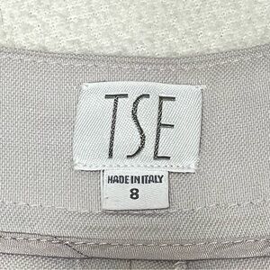 TSE Italian Wool Runway Tailored Wide Leg Trousers Gray Lined Sz 8